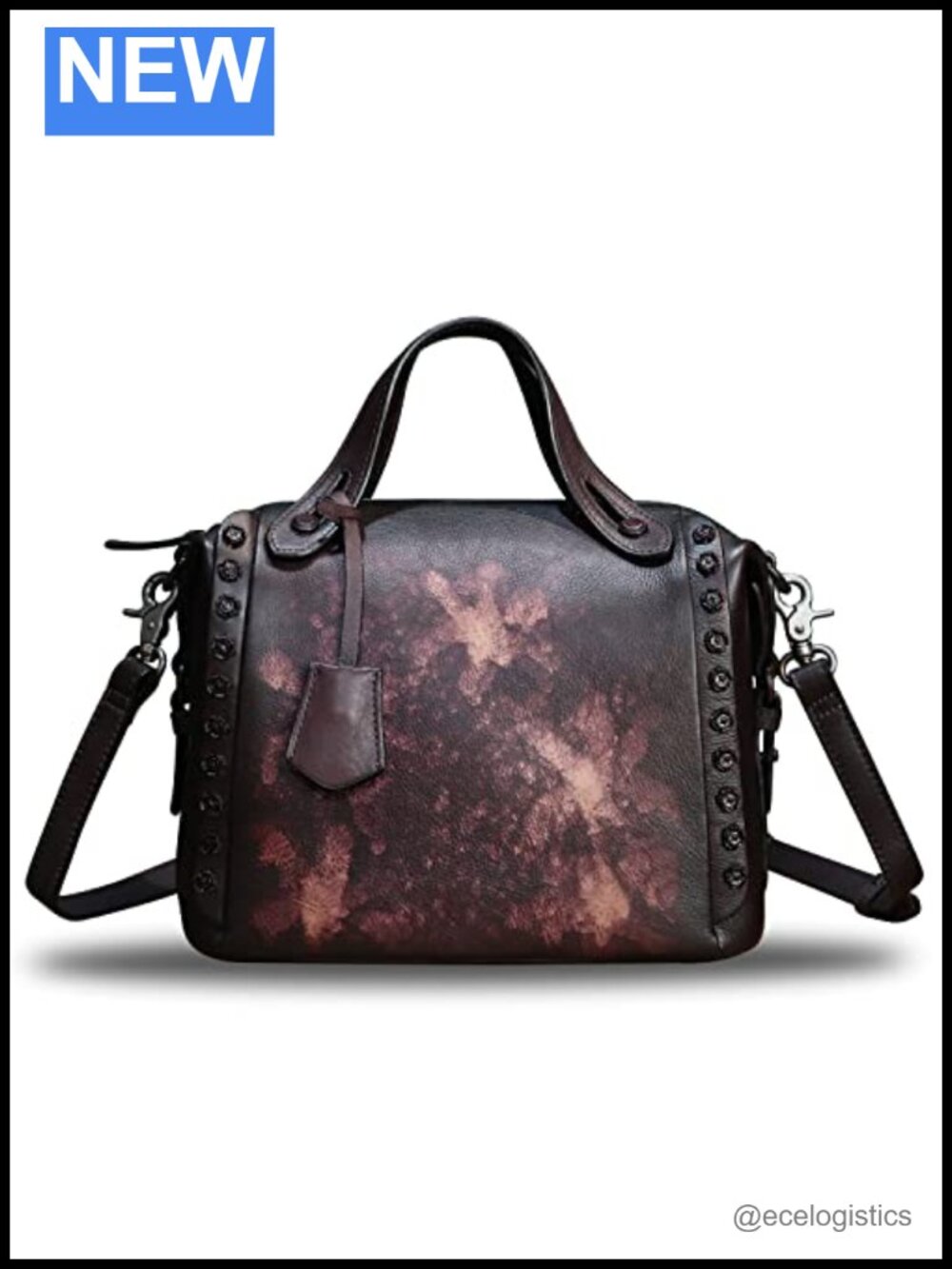 Genuine Leather Satchel Handbag Women Retro Handmade Crossbody Shoulder Top